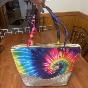 Kate Spade Tie-Dye Tote with Glitter Base
